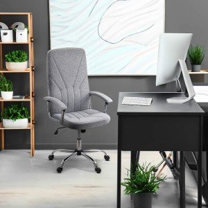 Scaun de birou managerial textil OFF 710 gri Scaun de birou managerial textil OFF 710 gri