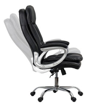 Scaun directorial REZISTENT 200 KG din piele ecologica OFF 799 negru