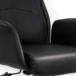 Scaun de birou din piele ecologica REZISTENT 200 KG OFF 800 negru