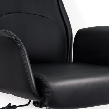 Scaun de birou din piele ecologica REZISTENT 200 KG OFF 800 negru