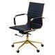 Office chair with wheels, arms and golden frame, modern and swivel OFF 802A