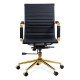 Office chair with wheels, arms and golden frame, modern and swivel OFF 802A