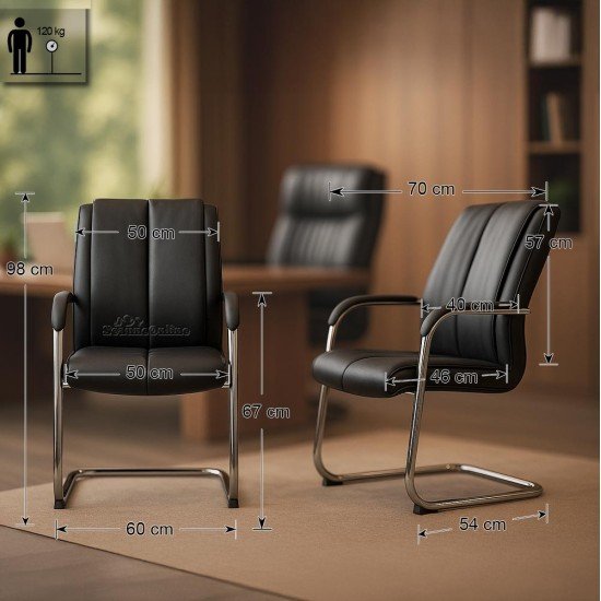 Scaun de vizitatori OFF 8117 negru