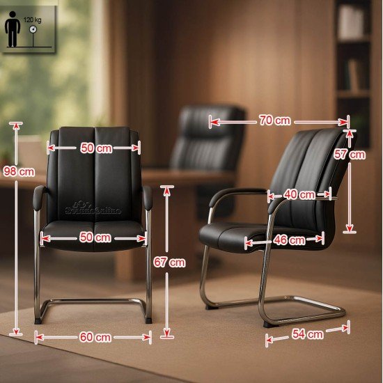 Scaun de vizitatori OFF 8117 negru
