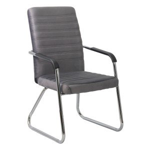 Chair for visitors in velvet and chrome frame OFF 833V beige Chair for visitors in velvet and chrome frame OFF 833V beige