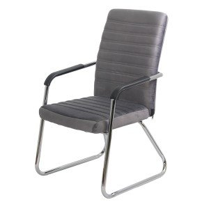 Chair for visitors in velvet and chrome frame OFF 833V beige Chair for visitors in velvet and chrome frame OFF 833V beige