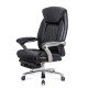 Black executive chair, eco-leather, lumbar support OFF 950