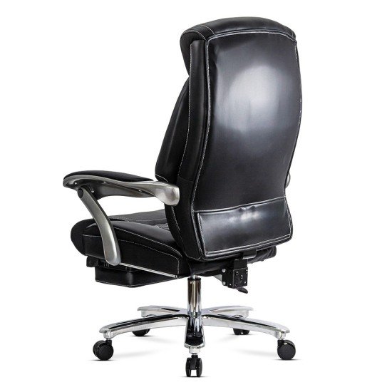 Black executive chair, eco-leather, lumbar support OFF 950
