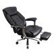 Black executive chair, eco-leather, lumbar support OFF 950