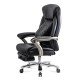 Black executive chair, eco-leather, lumbar support OFF 950