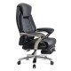 Black executive chair, eco-leather, lumbar support OFF 950