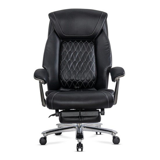Black executive chair, eco-leather, lumbar support OFF 950