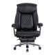 Black executive chair, eco-leather, lumbar support OFF 950