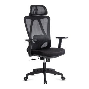 Scaun ergonomic negru cu tetiera reglabila si suport lombar OFF 987 Scaun ergonomic negru cu tetiera reglabila si suport lombar OFF 987