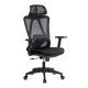 OFF 987 black ergonomic chair with adjustable headrest and lumbar support