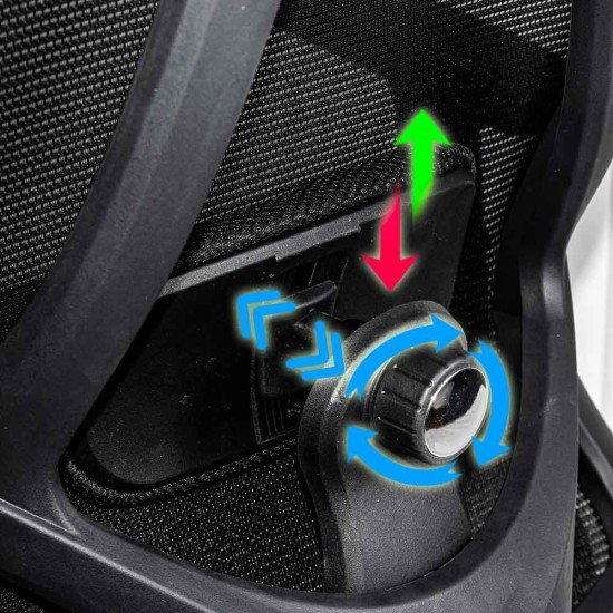 Scaun ergonomic negru cu tetiera reglabila si suport lombar OFF 987