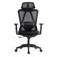 Scaun ergonomic negru cu tetiera reglabila si suport lombar OFF 987