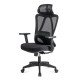 Scaun ergonomic negru cu tetiera reglabila si suport lombar OFF 987
