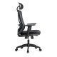 Scaun ergonomic negru cu tetiera reglabila si suport lombar OFF 987