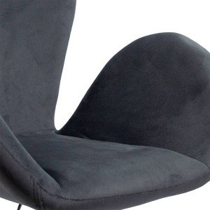 Velvet relaxing chair REL 406 grey Velvet relaxing chair REL 406 grey
