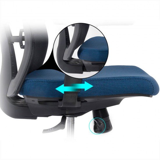 Scaun ergonomic multifunctional SYYT 9501 albastru