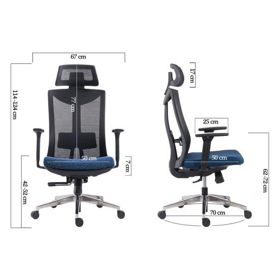 Scaun ergonomic multifunctional SYYT 9501 albastru