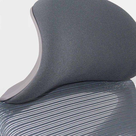 Scaun ergonomic gri SYYT 9502 cu mesh și tetieră