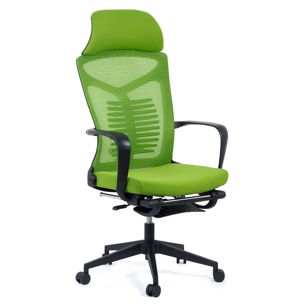 Scaun ergonomic cu spatar rabatabil si suport picioare SYYT 9502 verde scauneonline.ro