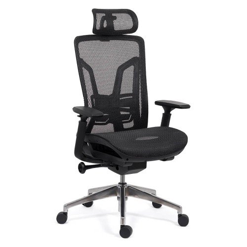 Scaun ergonomic multifunctional cu brate reglabile 9506 negru