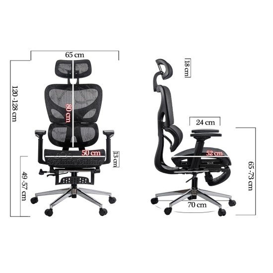 Multifunctional ergonomic chair with adjustable arms SYYT 9508 black