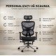 Scaun ergonomic multifunctional cu suport lombar SYYT 9508 negru