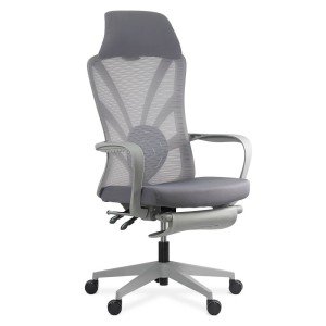 Ergonomic chair with folding backrest and footrest SYYT 9512 grey Ergonomic chair with folding backrest and footrest SYYT 9512 grey