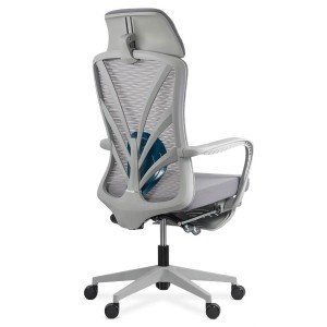 Ergonomic chair with folding backrest and footrest SYYT 9512 grey Ergonomic chair with folding backrest and footrest SYYT 9512 grey