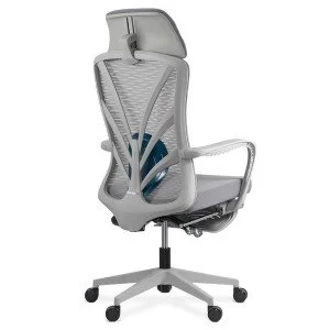 Scaun ergonomic cu spatar rabatabil si suport picioare SYYT 9512 gri