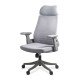 Ergonomic mesh chair with lumbar support and headrest SYYT 9514 grey