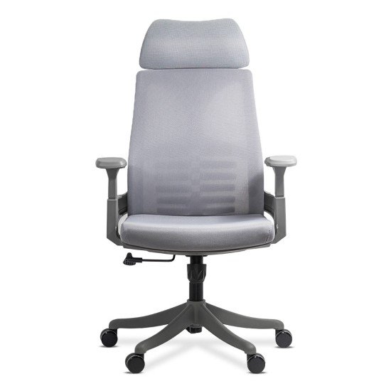 Ergonomic mesh chair with lumbar support and headrest SYYT 9514 grey