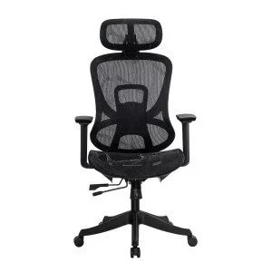 Scaun de birou ergonomic negru din mesh cu brațe reglabile 3D SYYT 9518
