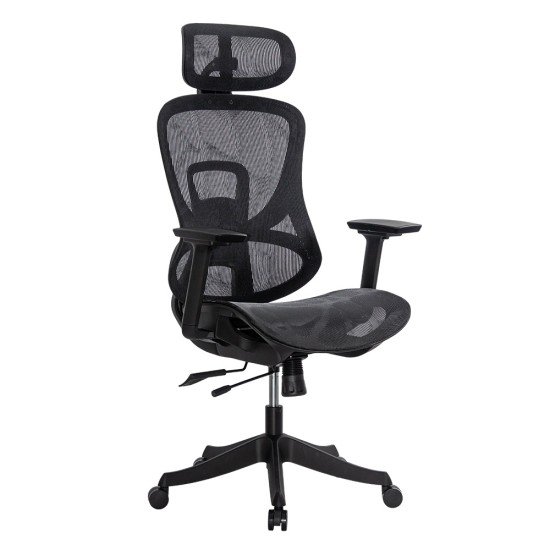 Black ergonomic mesh office chair with 3D adjustable arms SYYT 9518