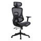 Black ergonomic mesh office chair with 3D adjustable arms SYYT 9518