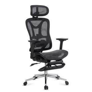 Scaun de birou ergonomic negru cu suport lombar și brate reglabile 3D SYYT 9519