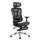 Black ergonomic office chair with lumbar support and 3D adjustable arms SYYT 9519