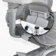 Scaun birou ergonomic gri din mesh cu tetieră reglabilă, brațe 4D și șezut culisant SYYT 9520