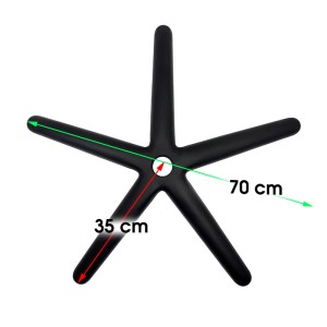 Black metal star base resistant up to 150 kg Black metal star base resistant up to 150 kg