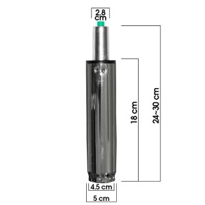 Chrome plunger for office chairs 150 KG Chrome plunger for office chairs 150 KG