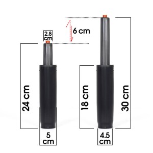 Black gas lift for office chairs 120 KG Black gas lift for office chairs 120 KG