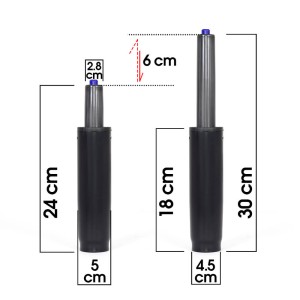 Black plunger for office chairs 150 KG Black plunger for office chairs 150 KG