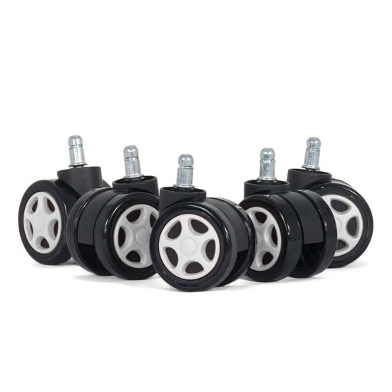 Set 5 roti gumate pentru scaune gaming Set 5 roti gumate pentru scaune gaming