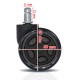 Set of 5 rubber wheels for gaming chairs - Black Set of 5 rubber wheels for gaming chairs - Black