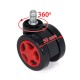 Set of 5 rubber wheels for gaming chairs - Red Set of 5 rubber wheels for gaming chairs - Red