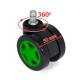 Set of 5 rubber wheels for gaming chairs - Green Set of 5 rubber wheels for gaming chairs - Green